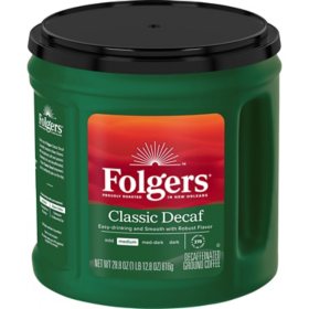 Folgers Decaffeinated Classic Roast Ground Coffee, 28.8 oz.