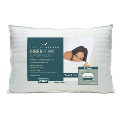 Restful Nights® FiberFoam™ Pillow 2 pk. Sam's Club