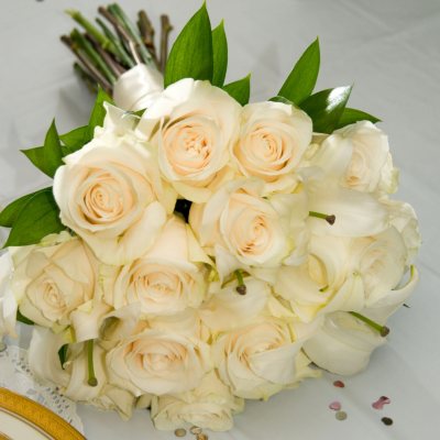 Wedding Collection Bouquets White (10 pieces)