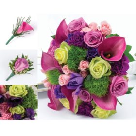 Wedding Flowers Collection, Bright (Choose Piece Count)