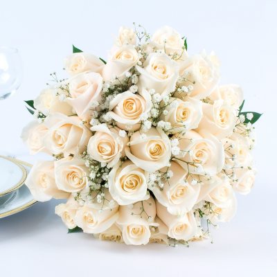 Member's Mark Wedding Collection White Rose (Choose piece count