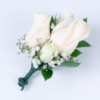 Wedding Collection White Rose, Corsage and Boutonniere (Choose 12 or 24 pieces)
