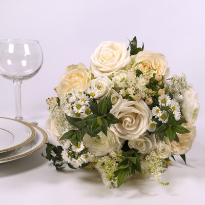 Simple Bouquet For Engagement FRESH FLOWERS by Crown Royale Florist