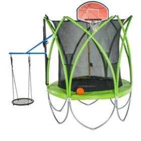 Spark 14 Trampoline With Basketball Hoop Ball And Web Swing Sam S Club