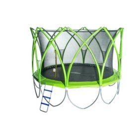 Spark 14 Trampoline With Climbing Bar Web Swing Ladder Basketball Hoop And Swing Set Sam S Club