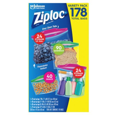 Ziploc Storage Sandwich Snack Variety Pack (178 ct.) Sam's Club