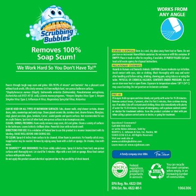 Scrubbing Bubbles® Disinfectant Bathroom Cleaner II, Rain Shower