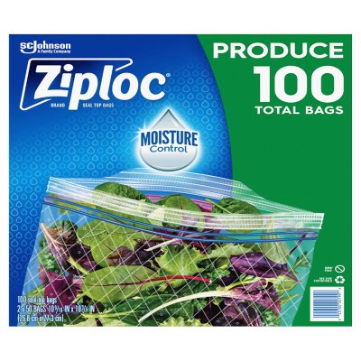 Ziploc Produce Bags w/ Seal Top (100 ct.) - Sam's Club