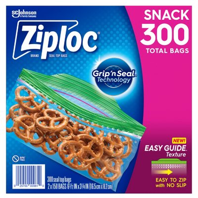 Ziploc Grip 'n Seal Top Snack Bags (300 ct.) - Sam's Club