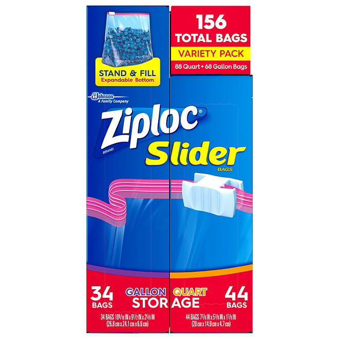 Ziploc Slider Bags Variety Pack (156 ct.)