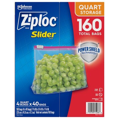 Ziploc Storage Slider Quart Bags (160 ct.) - Sam's Club