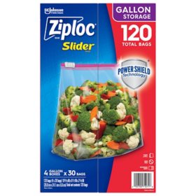 Ziploc Storage Slider Gallon Bags, 120 ct.