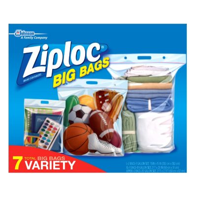 Ziploc Big Bags, XXL Double Zipper Bag - 6 Count 