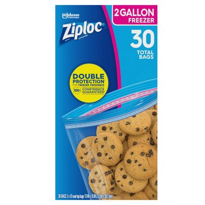 Ziploc® Two-Gallon Freezer Bags w/ Double Zipper & Write-On Label