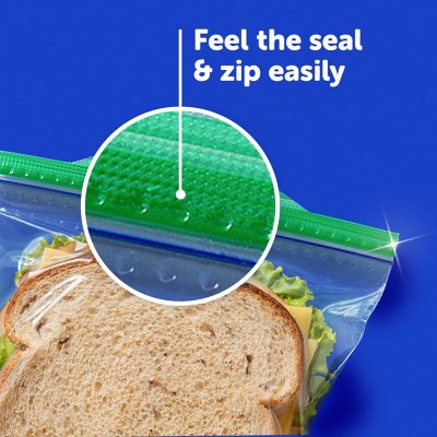 Fun® Indispensable Zipper Sandwich Bags 18.3x23.5cm 50pcs – Al