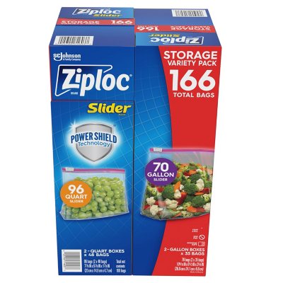  Ziploc Quart Food Storage Freezer Slider Bags, Power Shield  Technology for More Durability, 34 Count (Pack of 4) : Health & Household