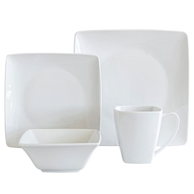 White square hotsell plates set