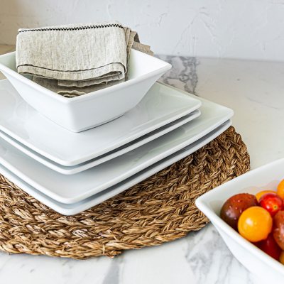 Square dinnerware clearance