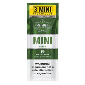 Swisher Sweets Mini Green Sweets Cigarillos 3 ct., 15 pk.