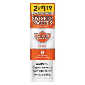 Swisher Sweets Cigarillos Peach Pre-Priced 2 ct., 30 pk.
