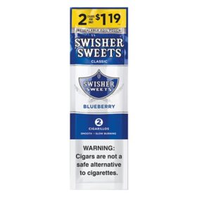 Swisher Sweets Cigarillos Blueberry Pre-Priced 2 ct., 30 pk.