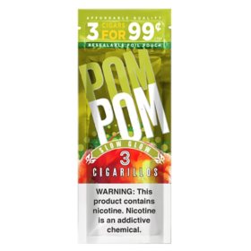 PomPom Slow Glow Cigarillos (3 ct., 15 pk.)