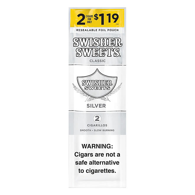 Swisher Sweets Cigarillos Silver Pre-Priced 2 ct., 30 pk.