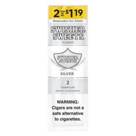 Swisher Sweets Cigarillos Silver Pre-Priced (2 ct., 30 pk.)