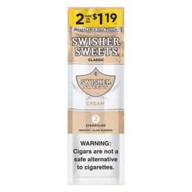 Swisher Sweets Cream Cigarillos, Pre-Priced 2 for $1.19, 2 ct., 30 pk.