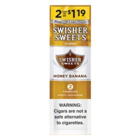 Swisher Sweets Honey Banana Cigarillos, Pre-Priced 2 for $1.19,  2 ct., 30 pk.