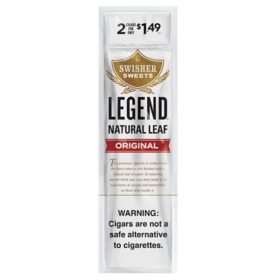 Swisher Sweets Legend Natural Leaf Original Pre-Priced 2 ct., 15 pk.