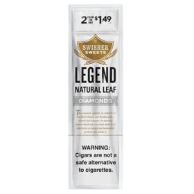 Swisher Sweets Legend Natural Leaf Diamond Pre-Priced (2 ct., 15 pk.)