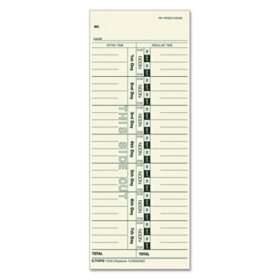 Tops - Acroprint, Cincinnati, Lathem, Simplex, Stromberg Time Card 3-1/2" x 9" - 500/Box