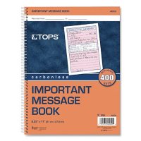 TOPS Telephone Message Book, Fax/Mobile Section,Two-Part, 400 Forms