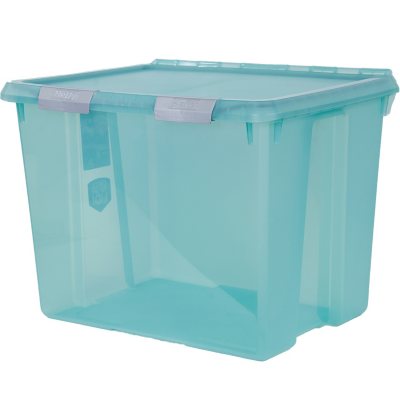 Tough Box 160 Quart Heavy-Duty Storage Tote, Clear Base/Blue Lid - Sam's  Club