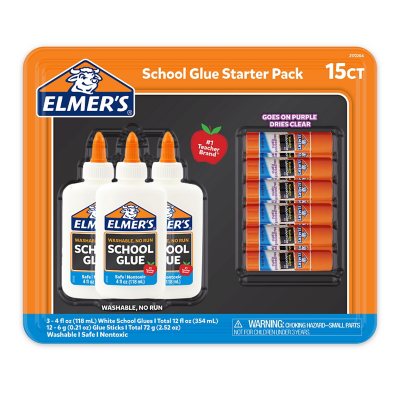 Elmer's Washable Liquid School Glue & Glue Sticks Twin Pack - 12