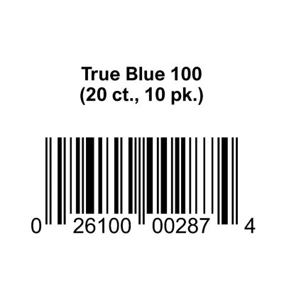 True Blue 100 20 ct., 10 pk. - Sam's Club