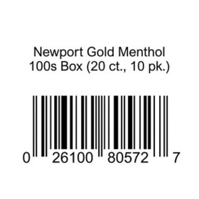 Newport Gold Menthol 100s Box 20 ct., 10 pk.