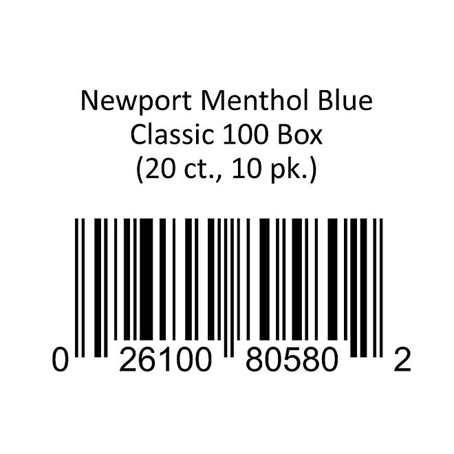 Newport Menthol Blue Classic 100 Box (20 ct., 10 pk.)