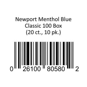 Newport Menthol Blue Classic 100 Cigarettes Box 20 ct., 10 pk.