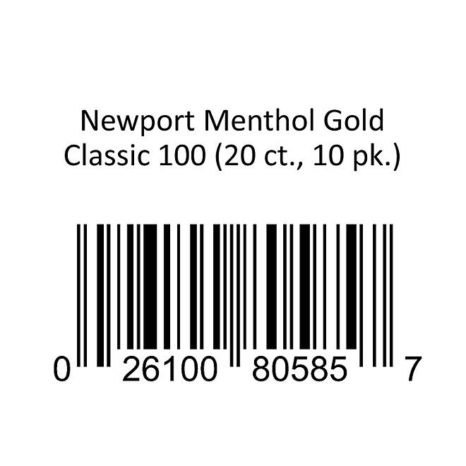 Newport Menthol Gold Classic 100 (20 ct., 10 pk.)