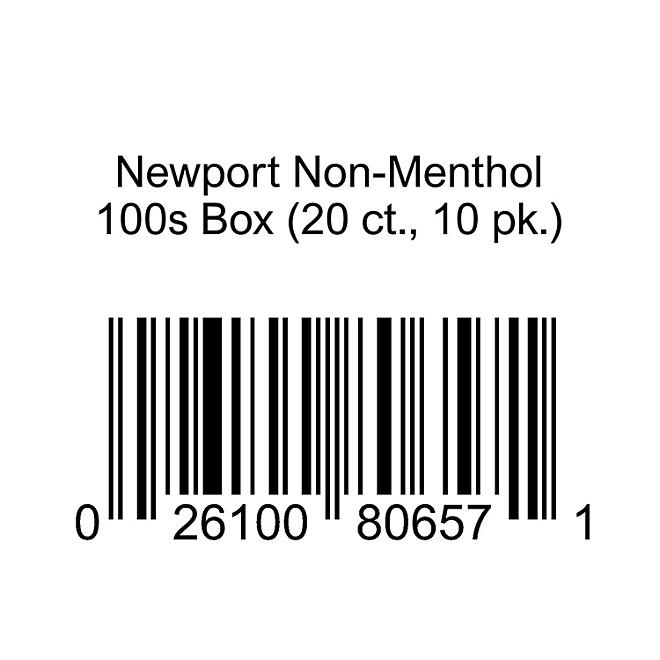 Newport Non-Menthol Smooth Gold 100s Box (20 ct., 10 pk.)