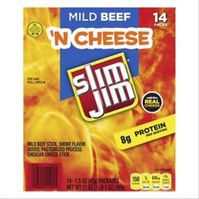 Slim Jim Beef 'n Cheese 1.5 oz., 14 ct.