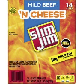 Slim Jim Beef 'n Cheese (1.5 oz., 14 ct.)