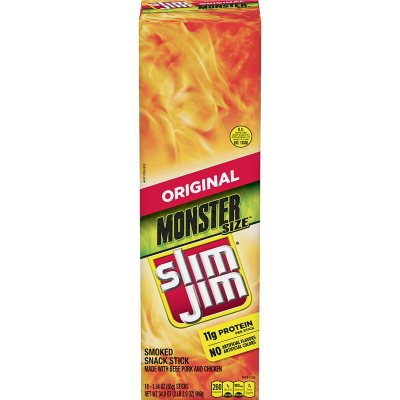 Slim Jim Original Snack Sticks: 120-Piece Box