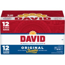 David Jumbo Sunflower Seeds, 5.25 oz., 12 pk.