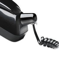 Softalk Twisstop Detangler with Coiled 25' Phone Cord, Black