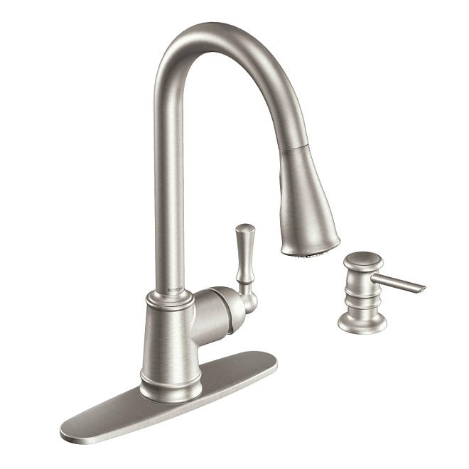 Moen Lancaster Single Handle Pulldown Kitchen Faucet - Stainless Steel
