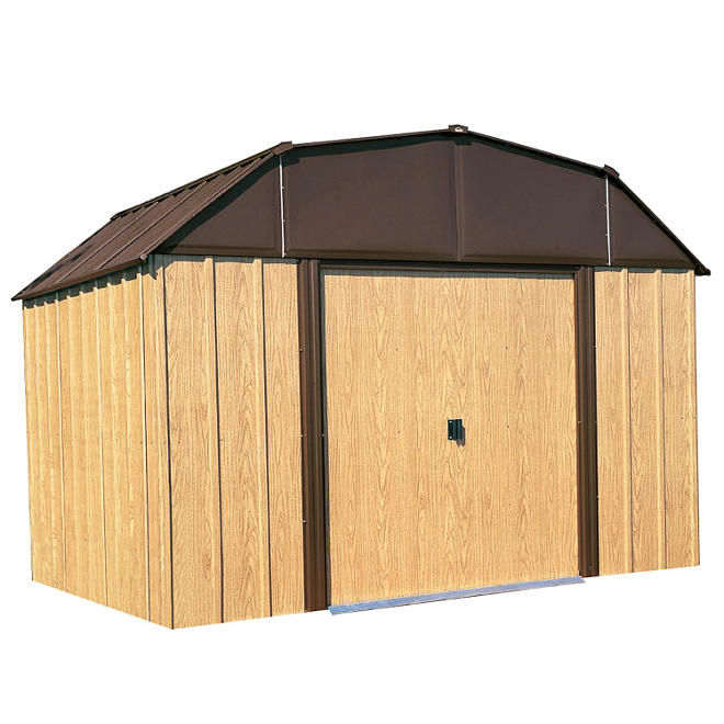 10' x 8' Woodview Steel Shed with Simulated Wood Finish