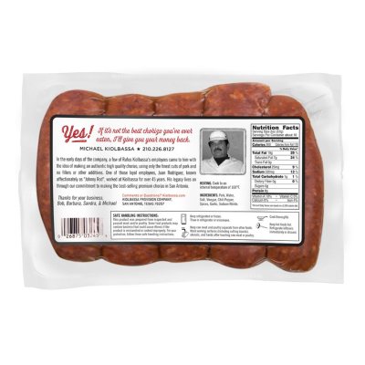 Kiolbassa Mexican Style Chorizo (2 lbs.) - Sam's Club